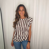 TOP FLUIDO RISCAS CASTANHO