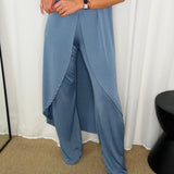 CONJUNTO TOP E CALÇAS AZUL JEANS