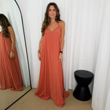 VESTIDO TELHA PEDRAS