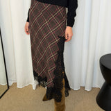 SAIA MIDI ESCOCÊS COM RENDA