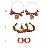 BRINCOS AÇO INOXIDÁVEL E PEDRAS NATURAIS