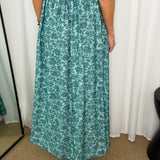 VESTIDO FLORES TURQUESA