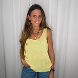 TOP MALHA ALGODÃO AMARELO