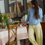 CALÇAS POLKA DOT AMARELAS