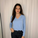 CAMISOLA MALHA AZUL CLARO