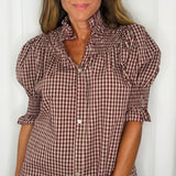CAMISA FAVOS VICHY BORDEAUX