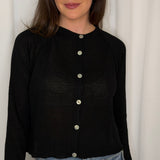 CARDIGAN ALGODÃO PRETO