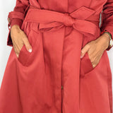 TRENCH COAT TELHA COM GOLA BORDADA