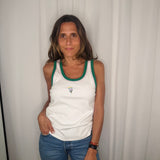 TOP BRANCO COM BORDADO