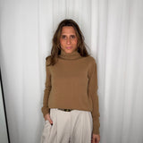 CAMISOLA GOLA ALTA CAMEL