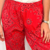 CALÇAS BAGGY BANDANAS VERMELHO