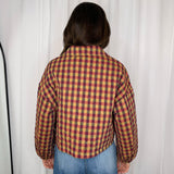 CASACO VICHY BORDEAUX E MOSTARDA