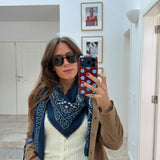 ECHARPE BANDANAS AZUL MARINHO