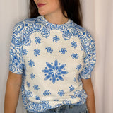 T-SHIRT MALHA BANDANAS AZUL