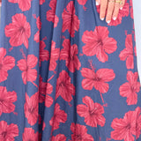 VESTIDO AZUL MARINHO FLORES