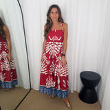 VESTIDO ESTAMPADO COM BARRA