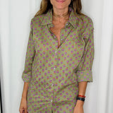 CAMISA ESTAMPADA VERDE FLORES