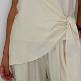 CONJUNTO TOP E CALÇAS BRANCO