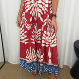VESTIDO ESTAMPADO COM BARRA