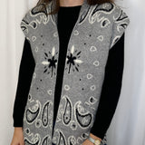 COLETE MALHA CINZA CORNUCÓPIAS