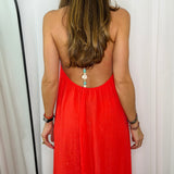 VESTIDO CORAL PEDRAS
