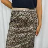 SAIA LANTEJOULAS ANIMAL PRINT BEGE