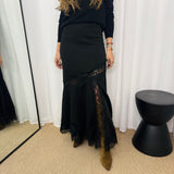 SAIA PRETA COM RENDA