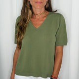 T-SHIRT MALHA FRIA VERDE SECO