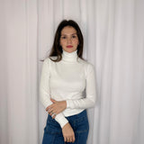 CAMISOLA MALHA GOLA ALTA BRANCA