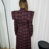 VESTIDO FAZENDA ESCOCÊS BORDEAUX