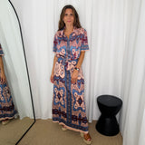 CONJUNTO CAMISA E SAIA ESTAMPADO