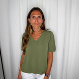 T-SHIRT MALHA FRIA VERDE SECO