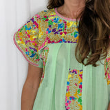 KAFTAN VERDE COM BORDADOS
