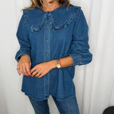 CAMISA JEANS GOLA BABETE