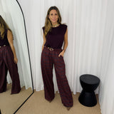 CALÇAS BORDEAUX ESCOCÊS