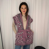 COLETE MALHA ROSA VELHO FRANJAS