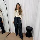 CALÇAS ESCOCÊS AZUL MARINHO