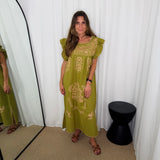 KAFTAN VERDE BORDADOS
