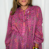 CAMISA ROSA ESTAMPADA