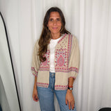 KIMONO BEGE BORDADOS