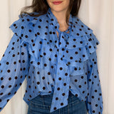 CAMISA FOLHOS AZUL BOLAS