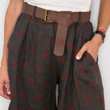 BERMUDAS CASTANHAS POLKA DOTS