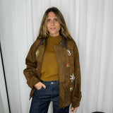 CASACO CAMEL BORDADOS