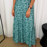 VESTIDO FLORES TURQUESA