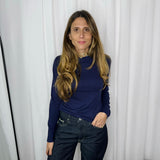 CAMISOLA MALHA AZUL MARINHO