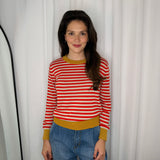 CAMISOLA RISCAS VERMELHO E CRU