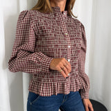 CAMISA FAVOS VICHY BORDEAUX