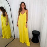 VESTIDO AMARELO PEDRAS
