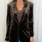 BLAZER VELUDO CASTANHO