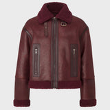 BLUSÃO BIKER CARDADO BORDEAUX